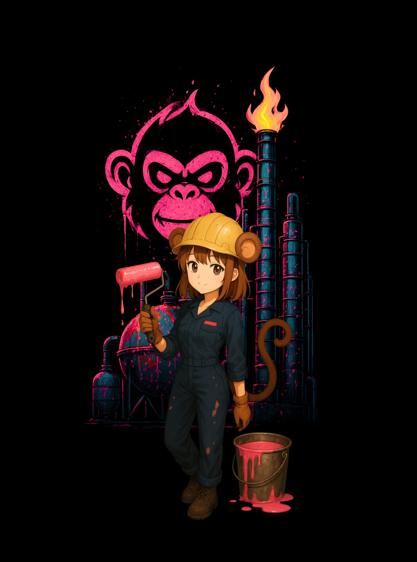 Chimp Girl Painter